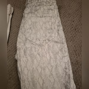 Snake print jeans